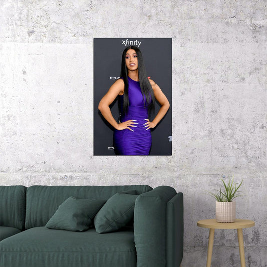 Cardi B Celebrity Singer Actress Rapper Songwriter Poster Wall Art Print Home Wall Decor - xonomax