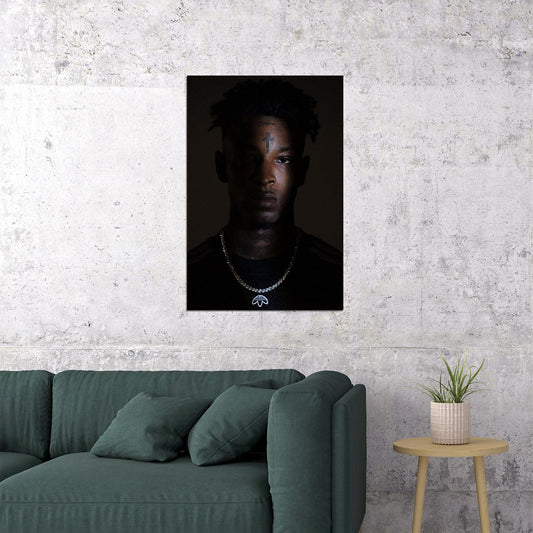 21 Savage Celebrity Singer Musician Producer Poster Wall Art Print Home Wall Decor - xonomax