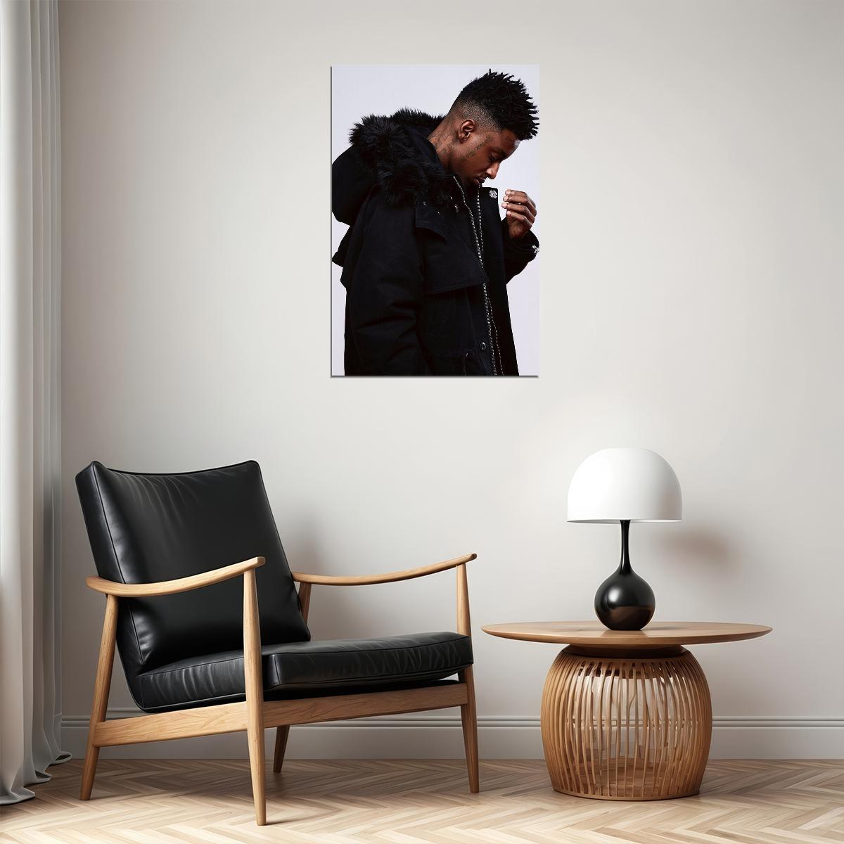 21 Savage Celebrity Singer Rapper Producer Poster Wall Art Print Home Wall Decor - xonomax