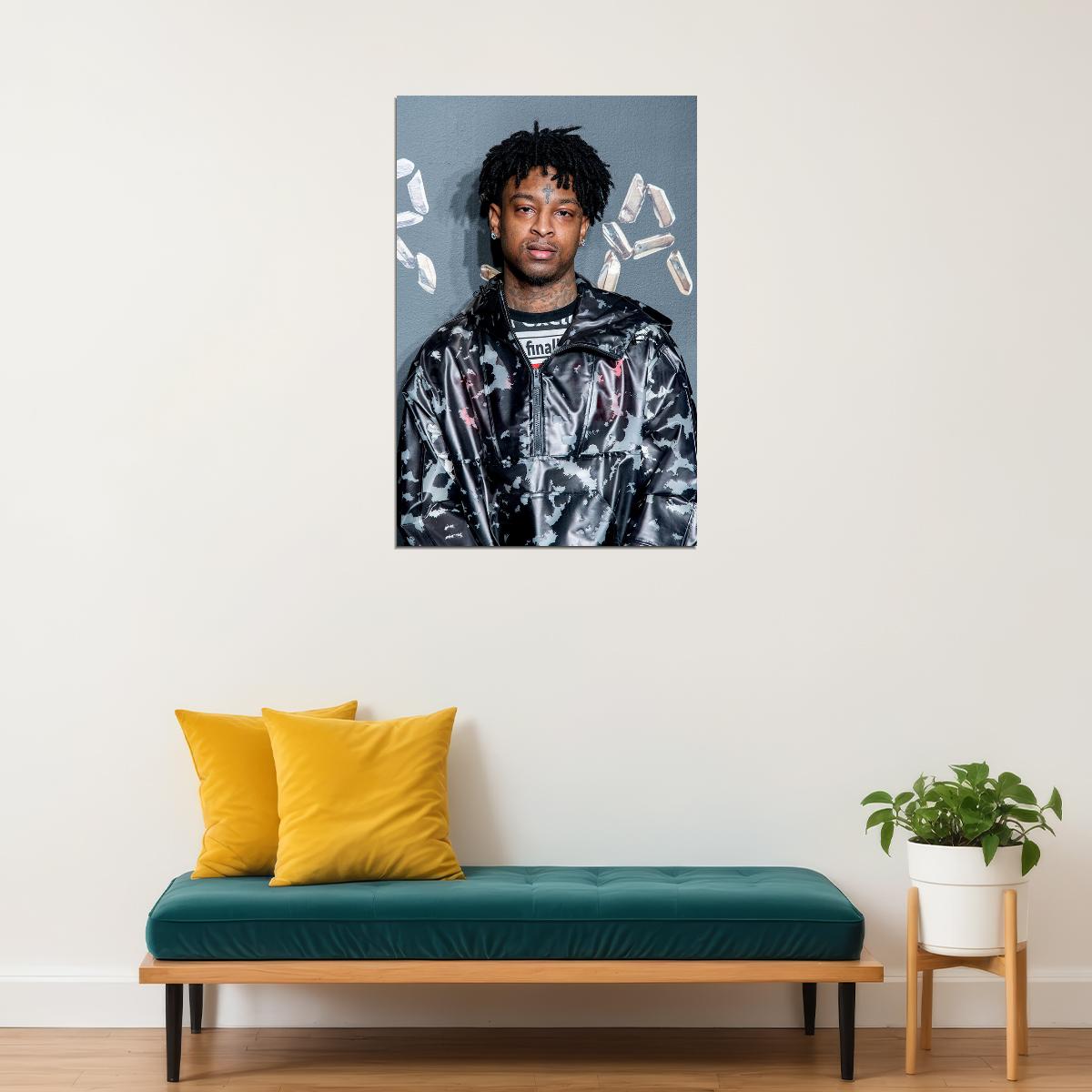 21 Savage Celebrity Singer Rapper Music Poster Wall Art Print Home Wall Decor - xonomax