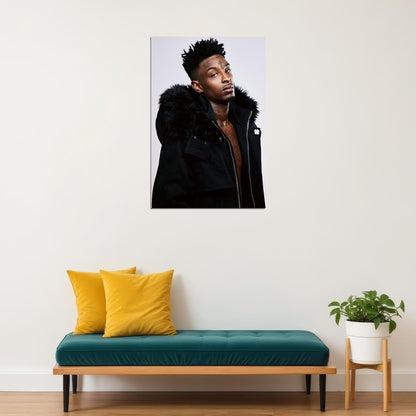 21 Savage Celebrity Singer Musician Poster Wall Art Print Home Wall Decor - xonomax