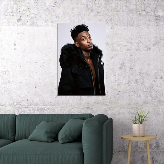 21 Savage Celebrity Singer Musician Poster Wall Art Print Home Wall Decor - xonomax