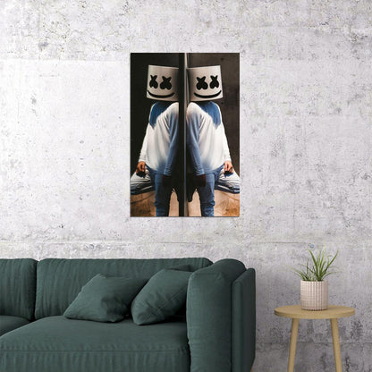 Marshmello Celebrity Music Producer Dance Poster Wall Art Print Home Wall Decor - xonomax