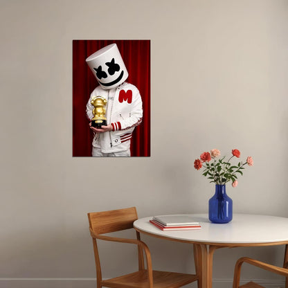 Marshmello Celebrity Music Producer Deejay Poster Wall Art Print Home Wall Decor - xonomax