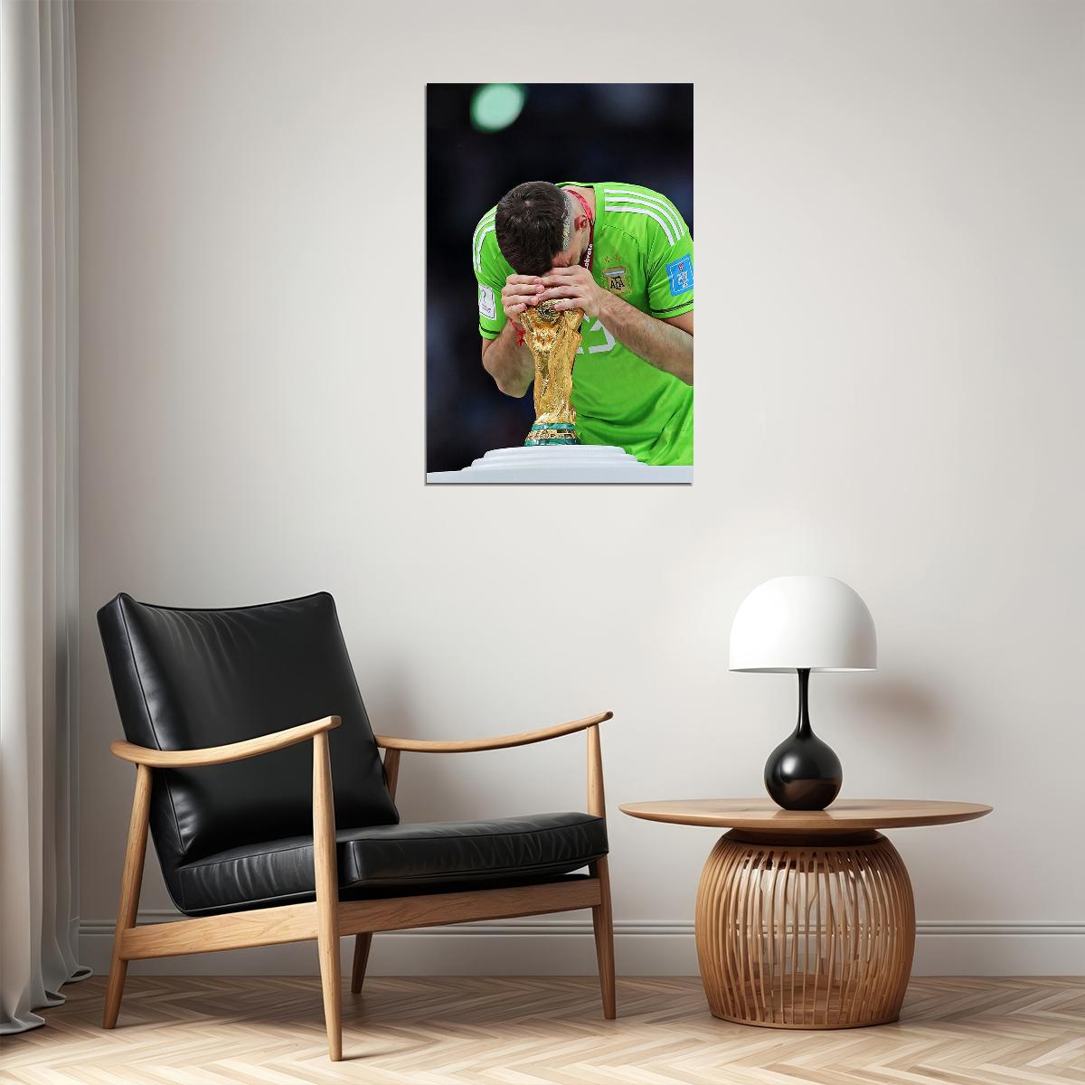 Martinez 2022 World Soccer Trophy Argentina Football Poster Wall Art Print Home Wall Decor - xonomax