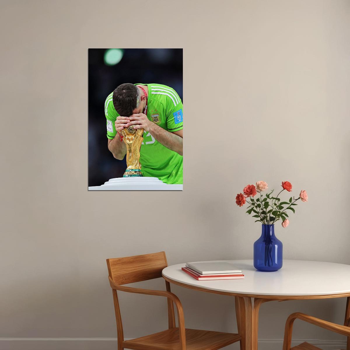 Martinez 2022 World Soccer Trophy Argentina Football Poster Wall Art Print Home Wall Decor - xonomax