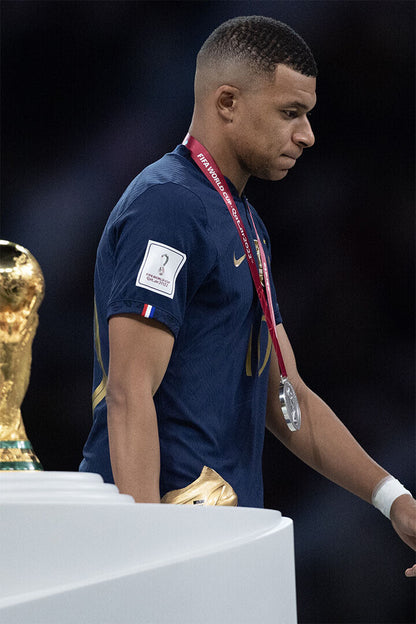 Kylian Mbappe Trophy Despair France Football World Soccer Fans Poster Wall Art Print Home Wall Decor - xonomax