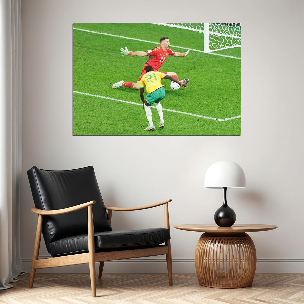 Argentina Goalkeeper Emiliano Martinez Football World Soccer Poster Wall Art Print Home Wall Decor - xonomax