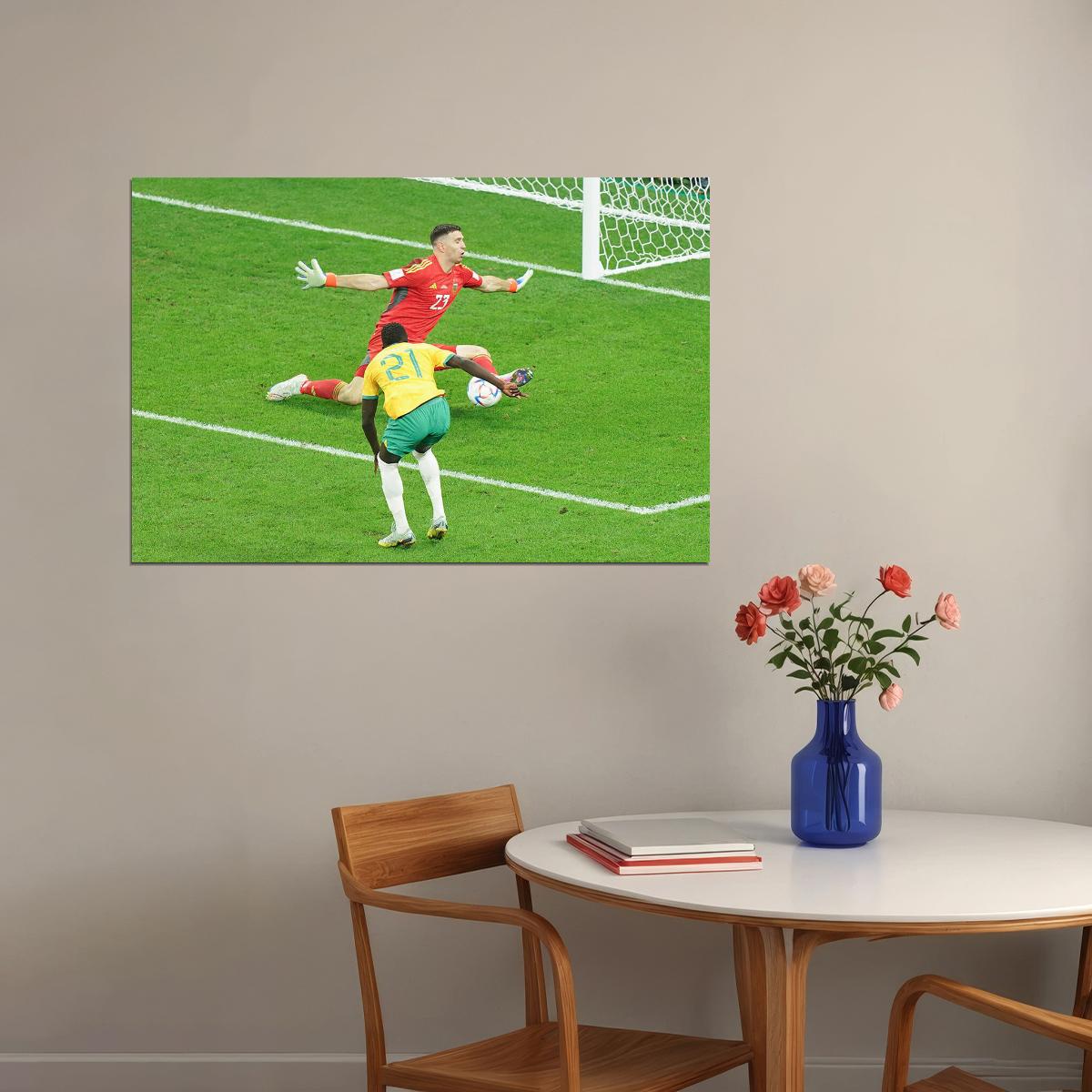 Argentina Goalkeeper Emiliano Martinez Football World Soccer Poster Wall Art Print Home Wall Decor - xonomax