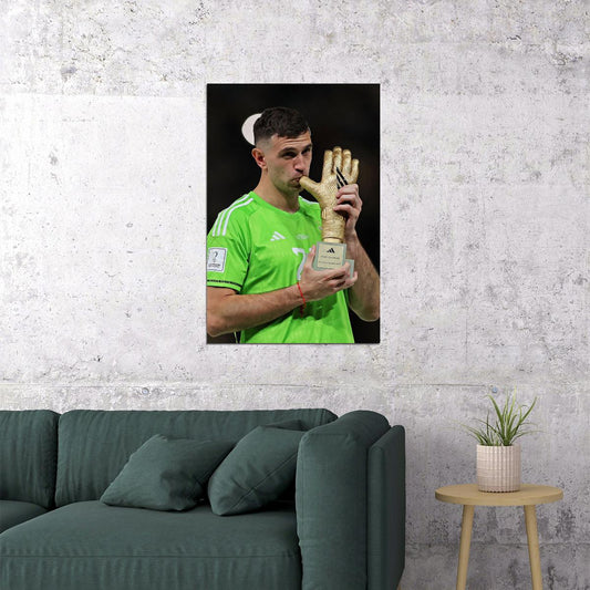 Emiliano Martinez Argentina Football World Best Goalkeeper Poster Wall Art Print Home Wall Decor - xonomax