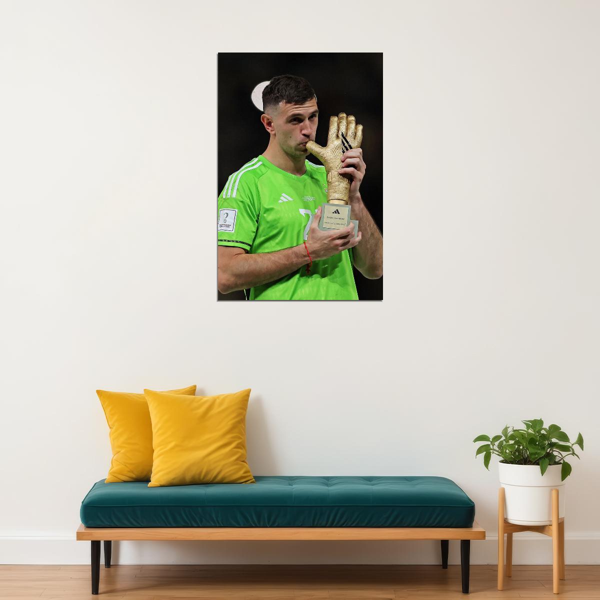 Emiliano Martinez Argentina Football World Best Goalkeeper Poster Wall Art Print Home Wall Decor - xonomax