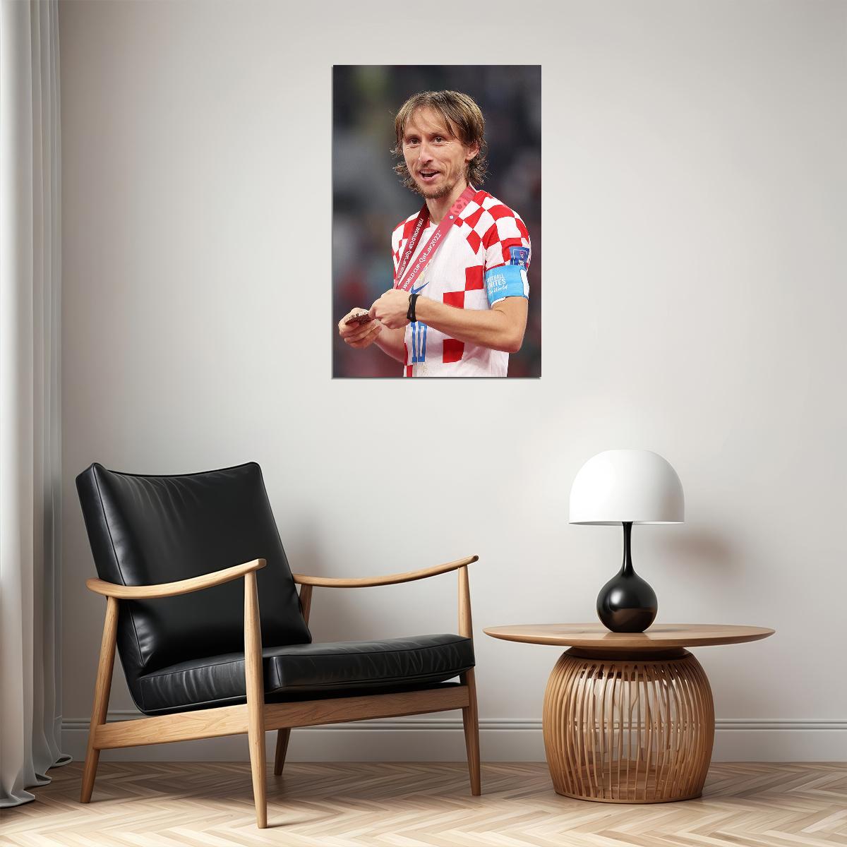 Luka Modric Croatia National Team World Cup Poster Wall Art Print Home Wall Decor - xonomax