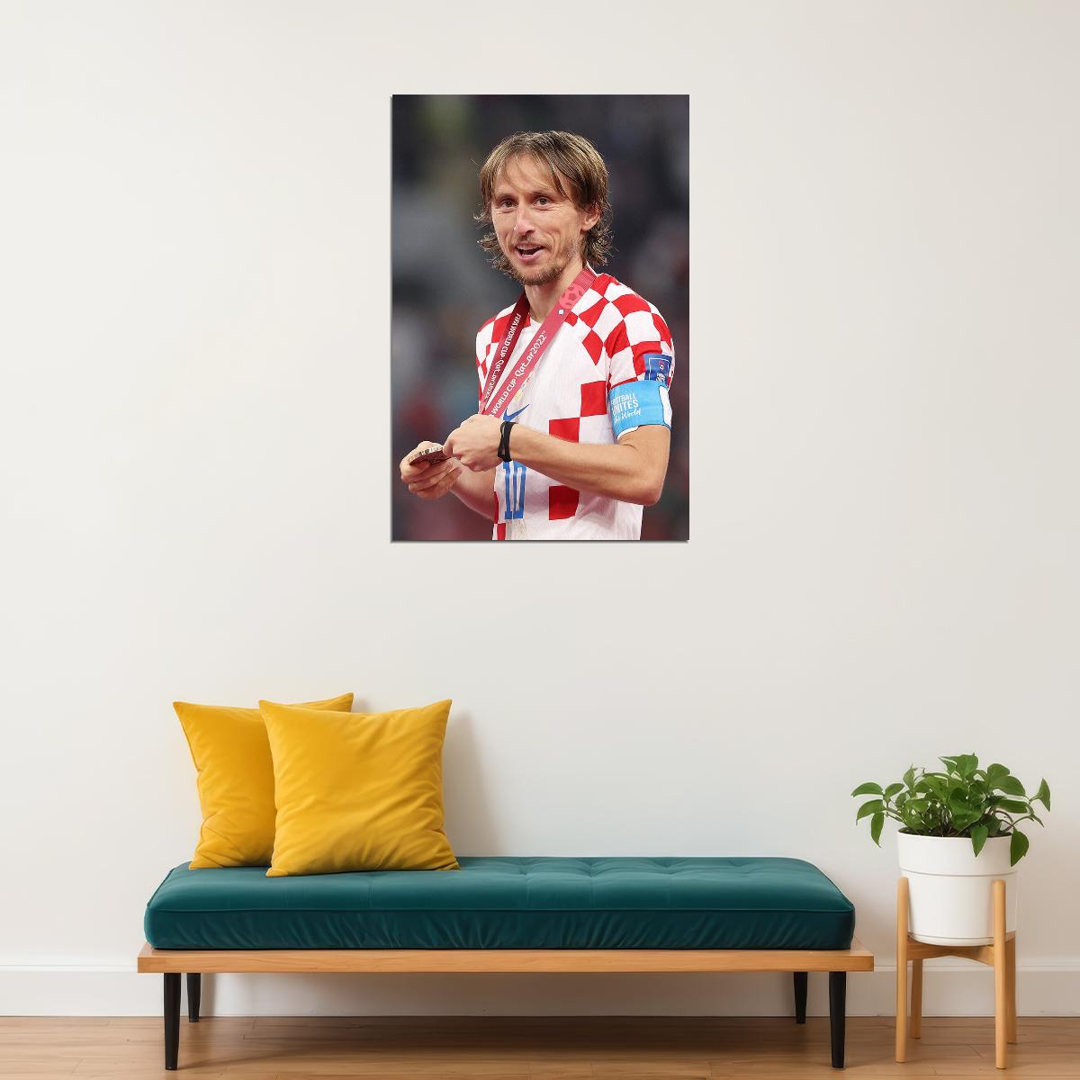 Luka Modric Croatia National Team World Cup Poster Wall Art Print Home Wall Decor - xonomax