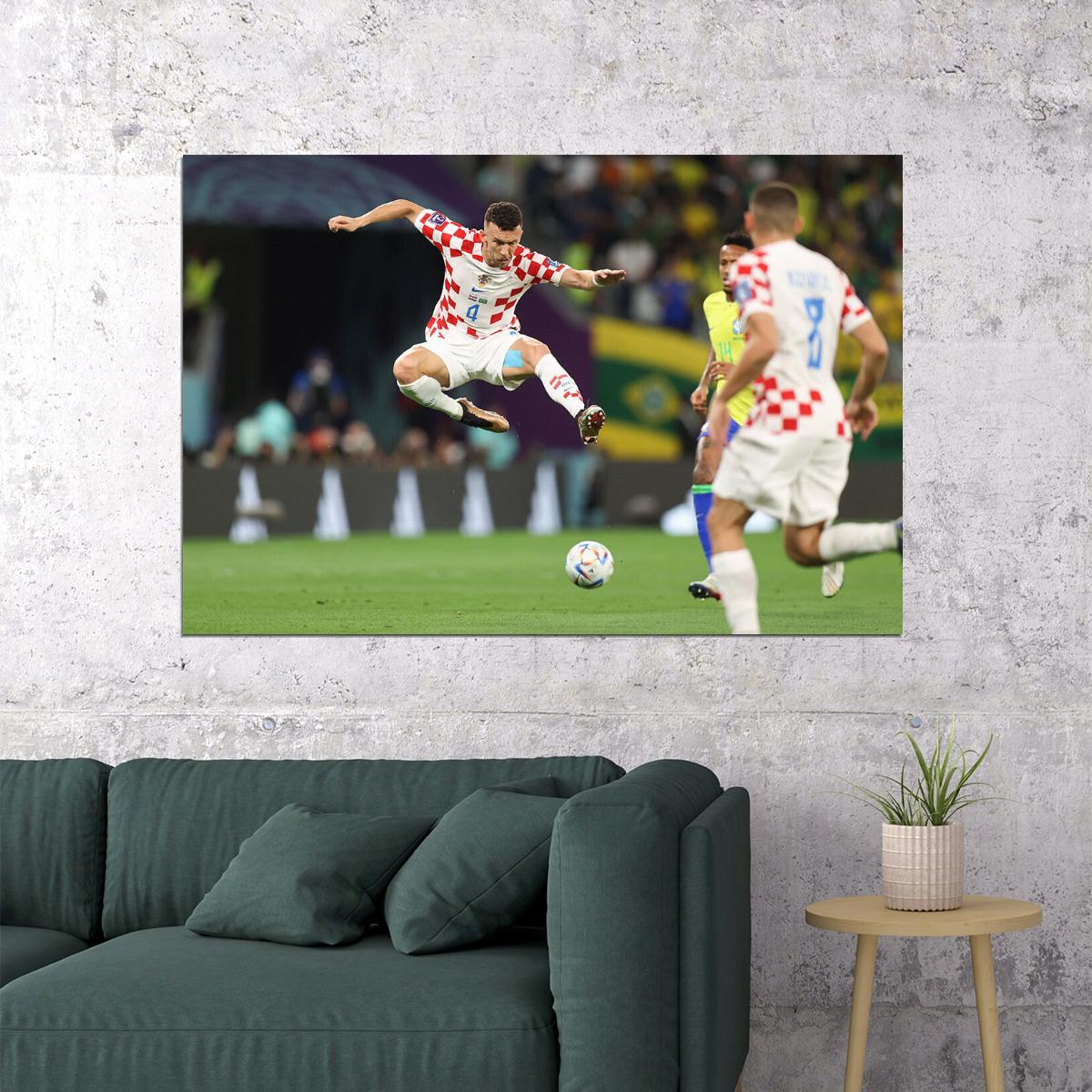 Ivan Perisic Croatia National Team World Cup Poster Wall Art Print Home Wall Decor - xonomax