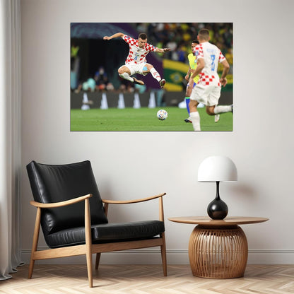 Ivan Perisic Croatia National Team World Cup Poster Wall Art Print Home Wall Decor - xonomax