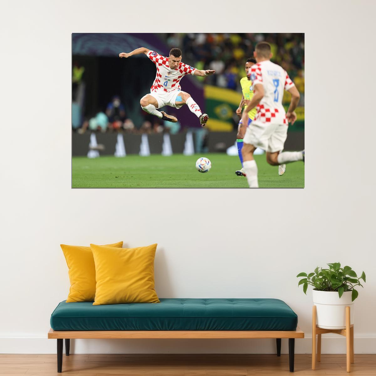 Ivan Perisic Croatia National Team World Cup Poster Wall Art Print Home Wall Decor - xonomax
