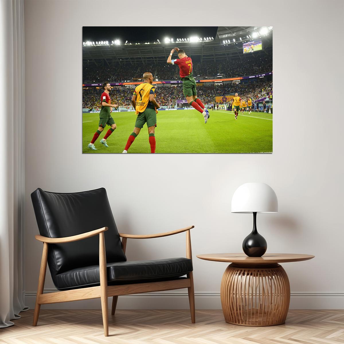 Cristiano Ronaldo Goal Celebration Portugal World Cup Poster Wall Art Print Home Wall Decor - xonomax