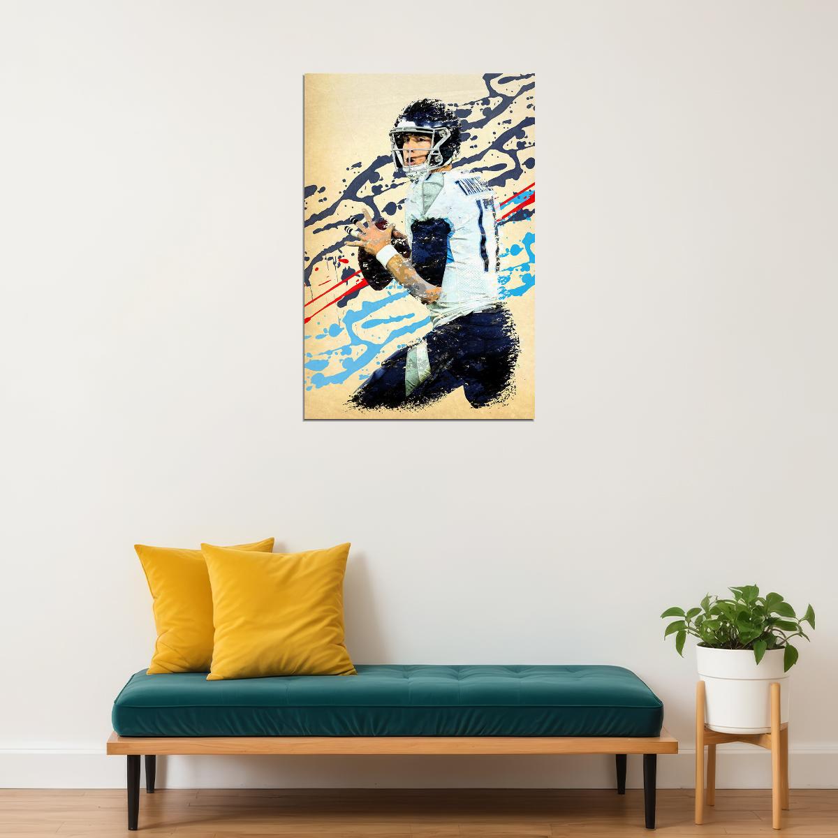 Tennessee Titans Ryan Tannehill American Football Player Poster Wall Art Print Home Wall Decor - xonomax