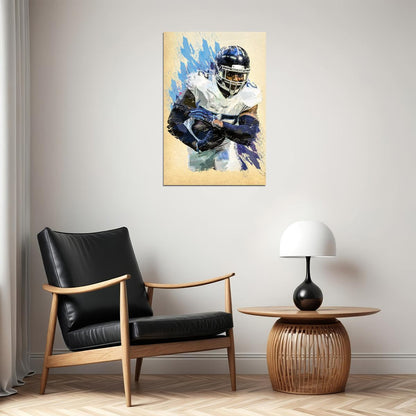 Derrick Henry American Football Team Tennessee Titans Poster Wall Art Print Home Wall Decor - xonomax