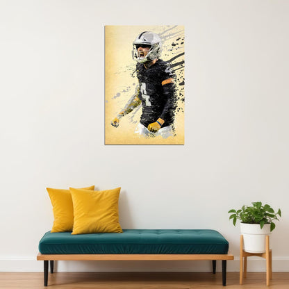 Las Vegas Raiders Football Team Derek Carr American Scorer Poster Wall Art Print Home Wall Decor - xonomax