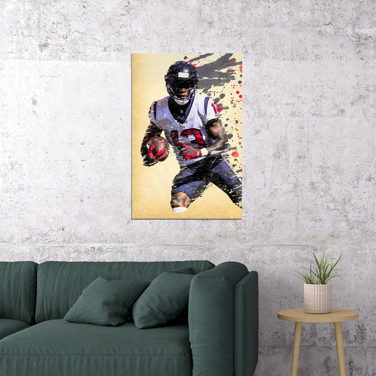 Houston Texans Brandin Cooks American Footballer Poster Wall Art Print Home Wall Decor - xonomax