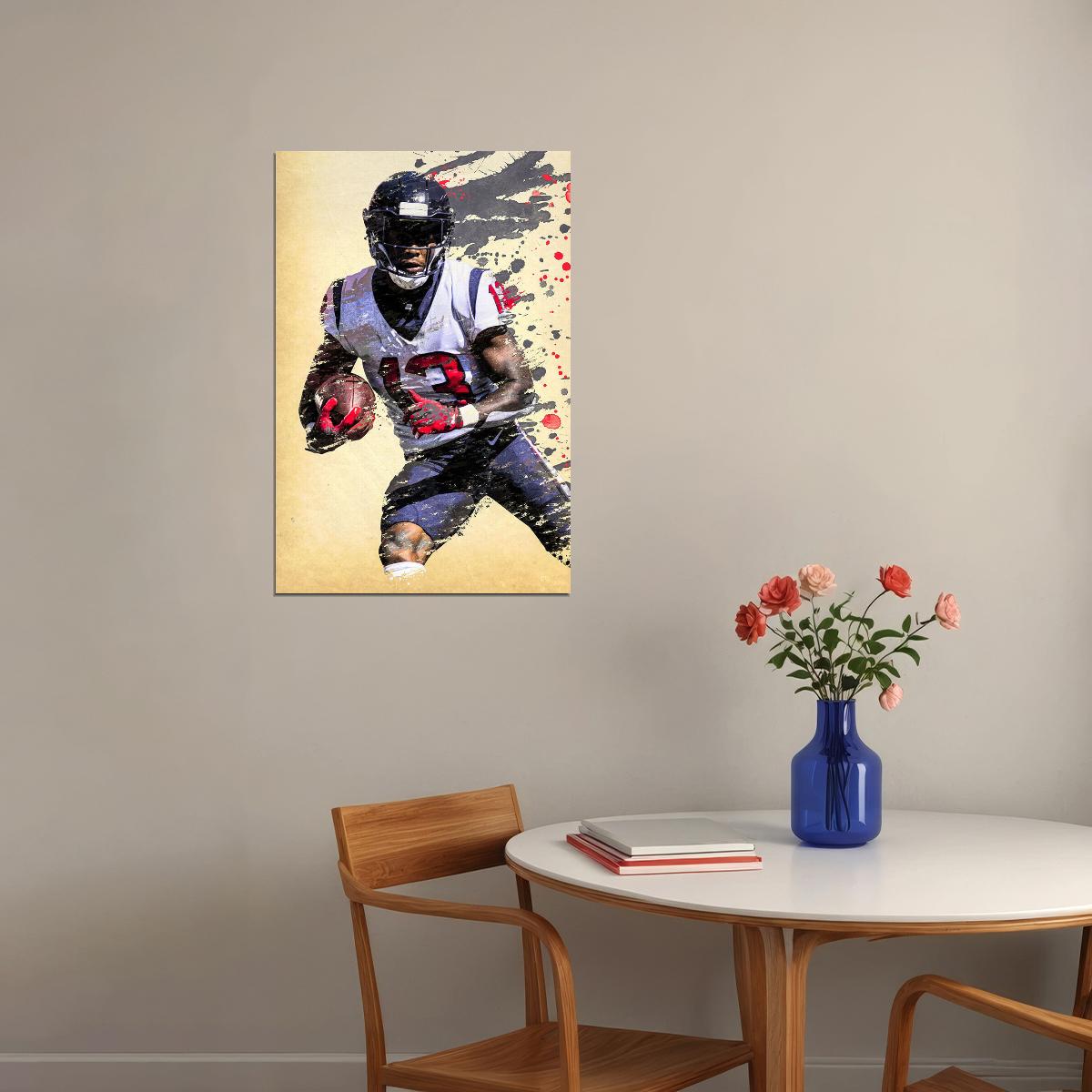 Houston Texans Brandin Cooks American Footballer Poster Wall Art Print Home Wall Decor - xonomax