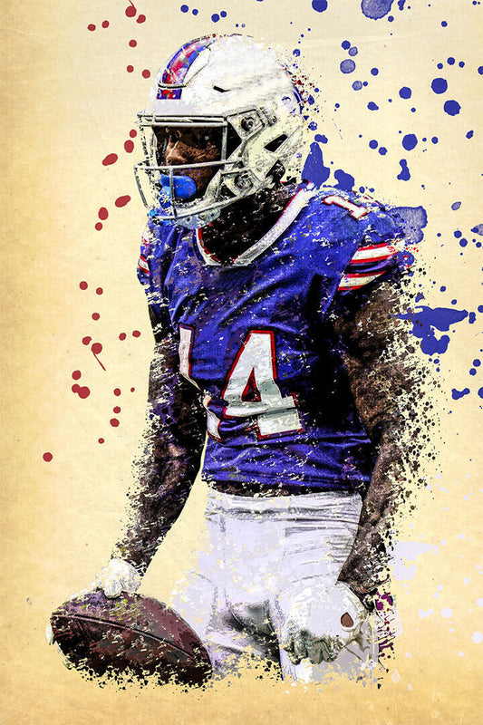 Buffalo Bills American Football Player Stefon Diggs Poster Wall Art Print Home Wall Decor - xonomax