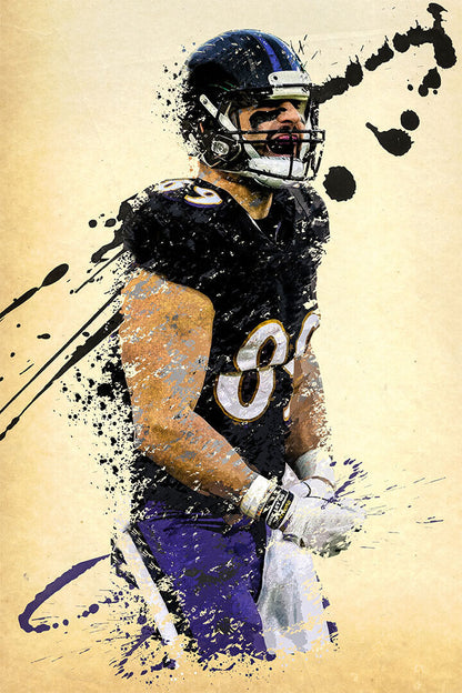 Baltimore Ravens American Football Player Mark Andrews Poster Wall Art Print Home Wall Decor - xonomax