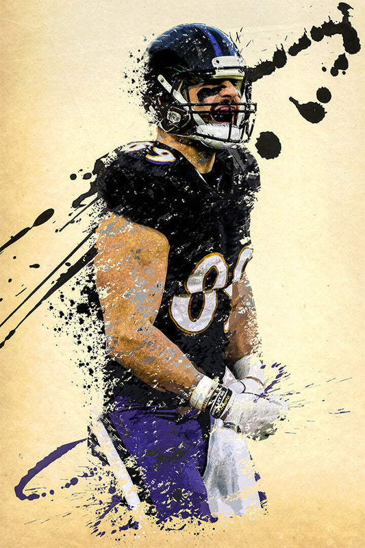 Baltimore Ravens American Football Player Mark Andrews Poster Wall Art Print Home Wall Decor - xonomax