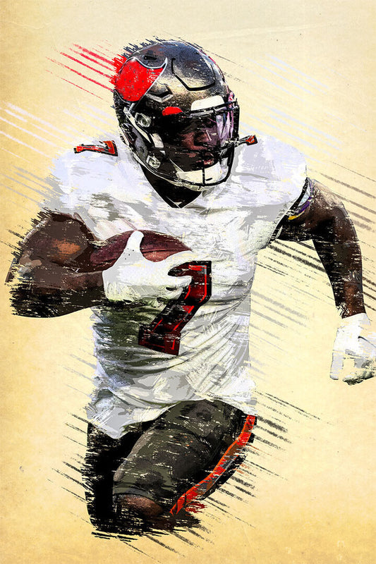 Tampa Bay Buccaneers Leonard Fournette American Football Poster Wall Art Print Home Wall Decor - xonomax