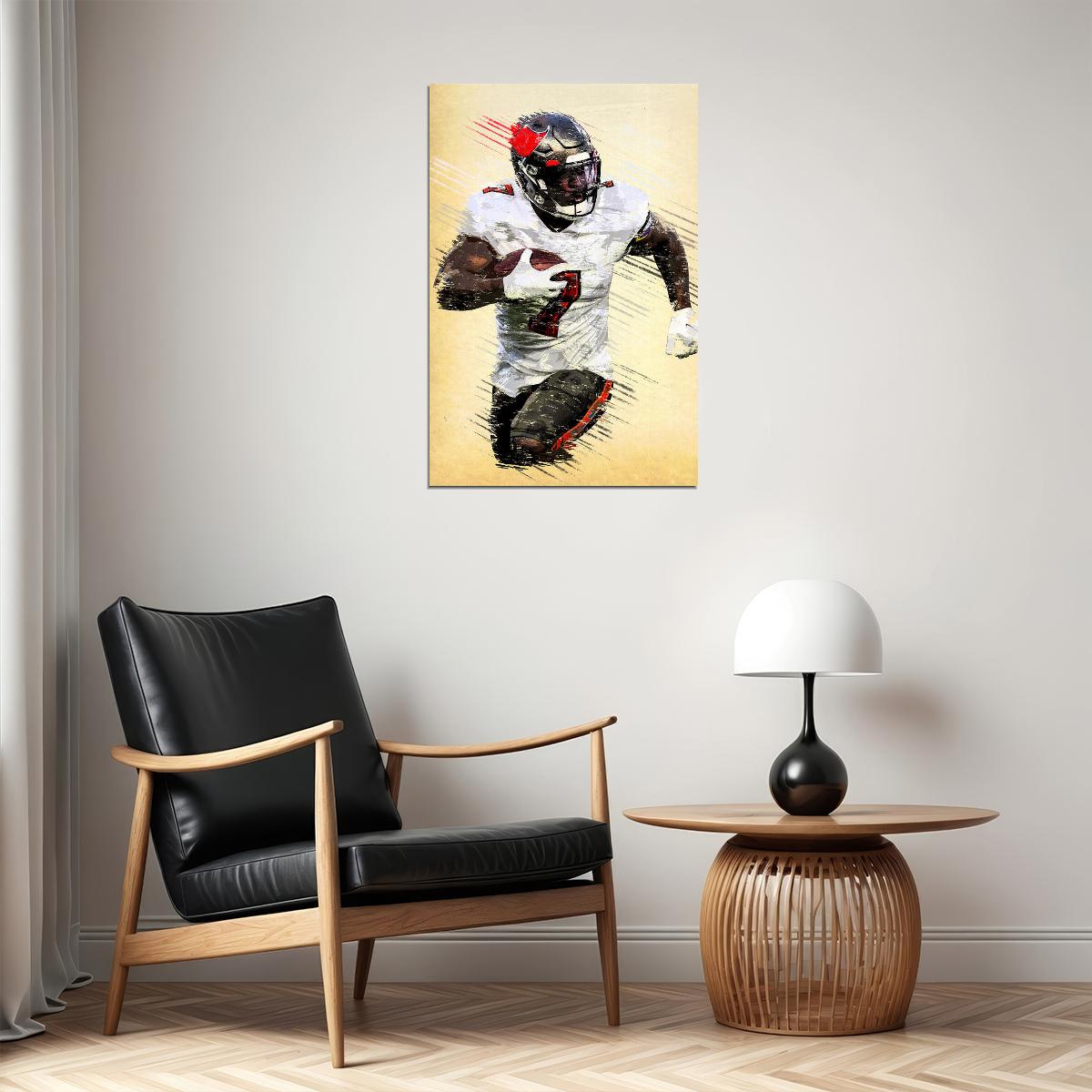 Tampa Bay Buccaneers Leonard Fournette American Football Poster Wall Art Print Home Wall Decor - xonomax