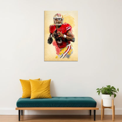 San Francisco 49ers Trey Lance American Football Player Poster Wall Art Print Home Wall Decor