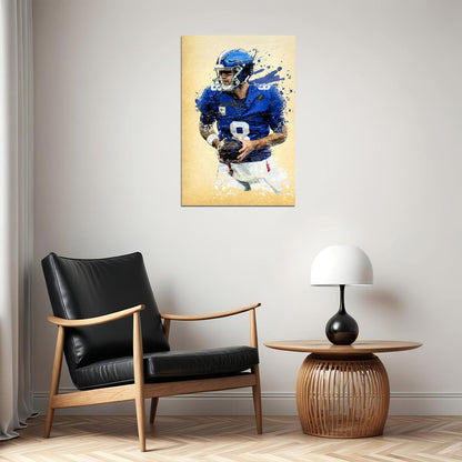 New York Giants Daniel Jones American Football Player Poster Wall Art Print Home Wall Decor - xonomax