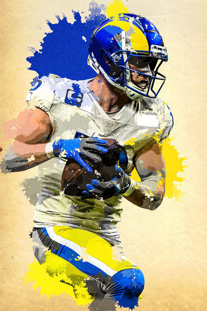 Los Angeles Rams Cooper Kupp American Football Player Poster Wall Art Print Home Wall Decor - xonomax