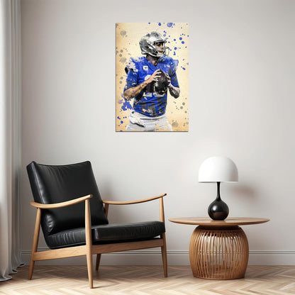Detroit Lions Jared Goff American Football Player Sport Poster Wall Art Print Home Wall Decor