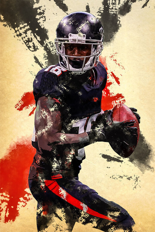 Atlanta Falcons Calvin Ridley 18 American Football Player Poster Wall Art Print Home Wall Decor - xonomax