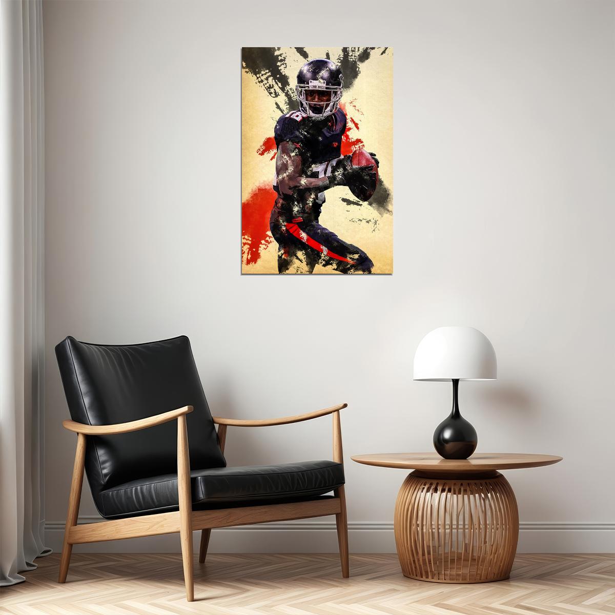 Atlanta Falcons Calvin Ridley 18 American Football Player Poster Wall Art Print Home Wall Decor - xonomax