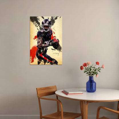Atlanta Falcons Calvin Ridley 18 American Football Player Poster Wall Art Print Home Wall Decor - xonomax