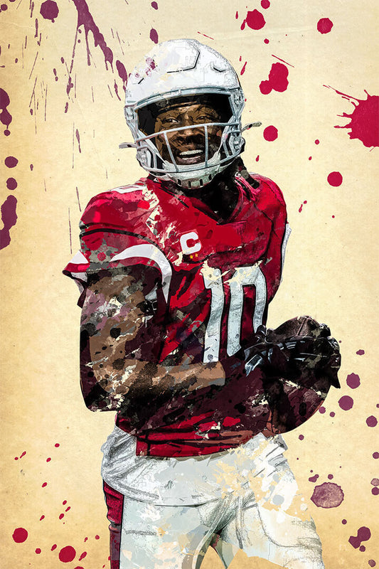 Arizona Cardinals Deandre Hopkins American Footballer Poster Wall Art Print Home Wall Decor - xonomax