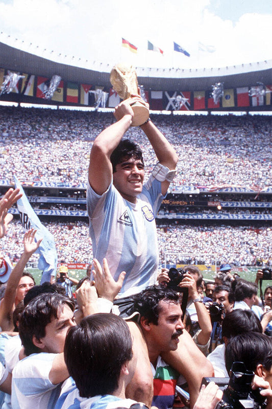 Diego Argentina Soccer Goat 1986 Football Trophy Champions Poster Wall Art Print Home Wall Decor - xonomax