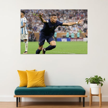 Mbappe Scoring Goal Football Final France World Soccer Fans Poster Wall Art Print Home Wall Decor - xonomax