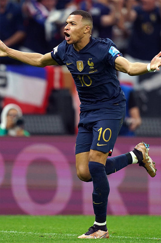 Mbappe Celebrating Goal Football Final France World Soccer Fans Poster Wall Art Print Home Wall Decor - xonomax