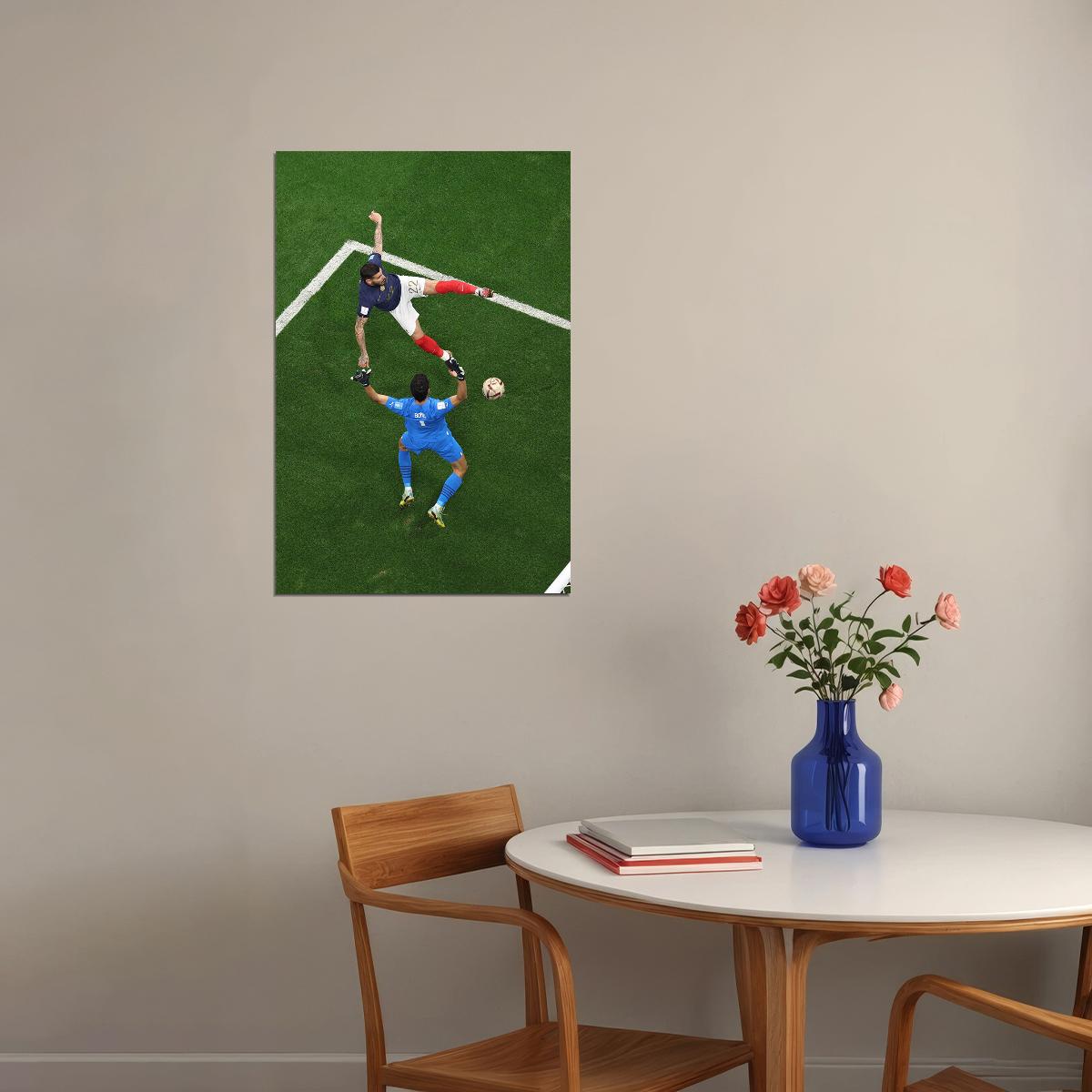 Theo Hernandez Goal France National Team World Cup Poster Wall Art Print Home Wall Decor - xonomax
