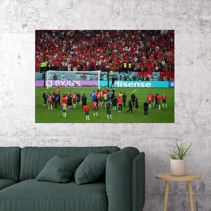 Morocco National Football Team World Cup Poster Wall Art Print Home Wall Decor - xonomax