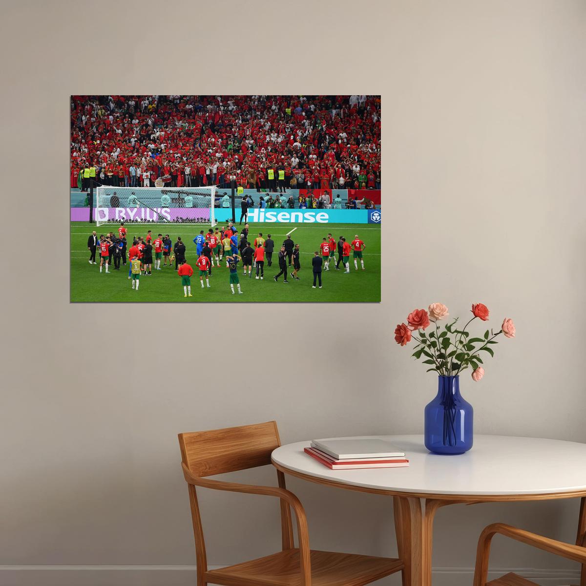 Morocco National Football Team World Cup Poster Wall Art Print Home Wall Decor - xonomax