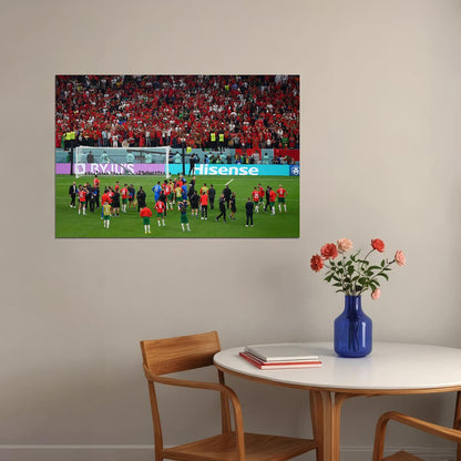 Morocco National Football Team World Cup Poster Wall Art Print Home Wall Decor - xonomax