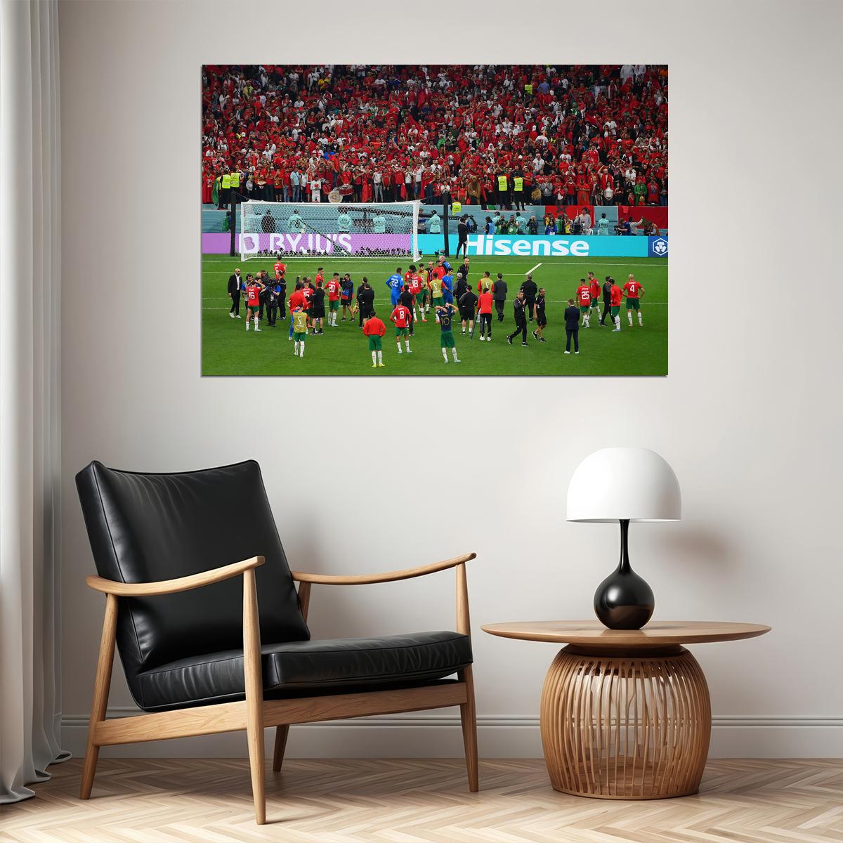 Morocco National Football Team World Cup Poster Wall Art Print Home Wall Decor - xonomax