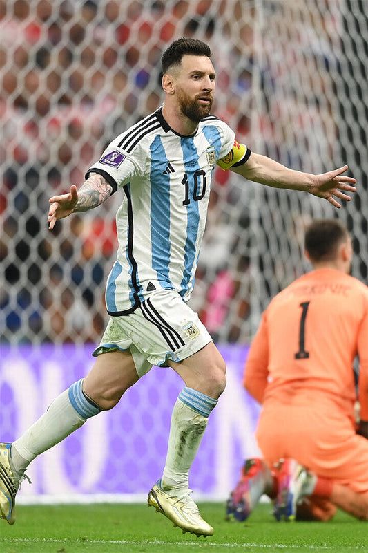 Lionel Messi Goal Celebration Argentina World Cup Poster Wall Art Print Home Wall Decor - xonomax