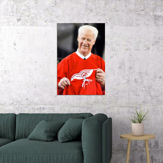 Howe Vintage Ice Hockey Athlete Sports Poster Wall Art Print Home Wall Decor - xonomax