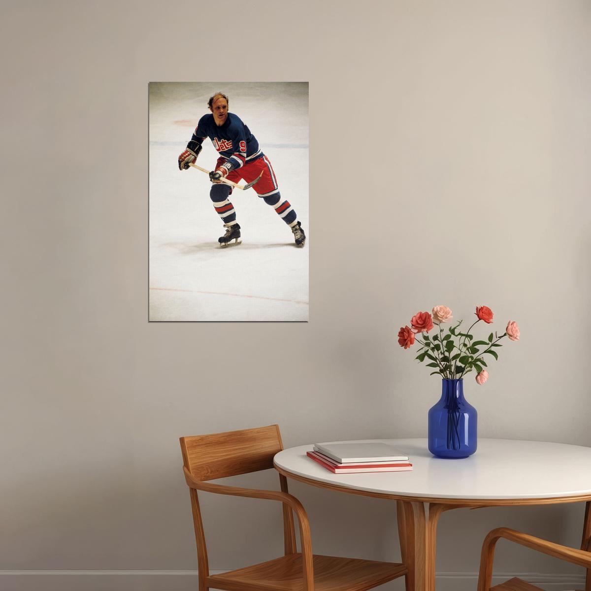 Bobby Hull Celebrity Ice Hockey Athlete Match Poster Wall Art Print Home Wall Decor - xonomax
